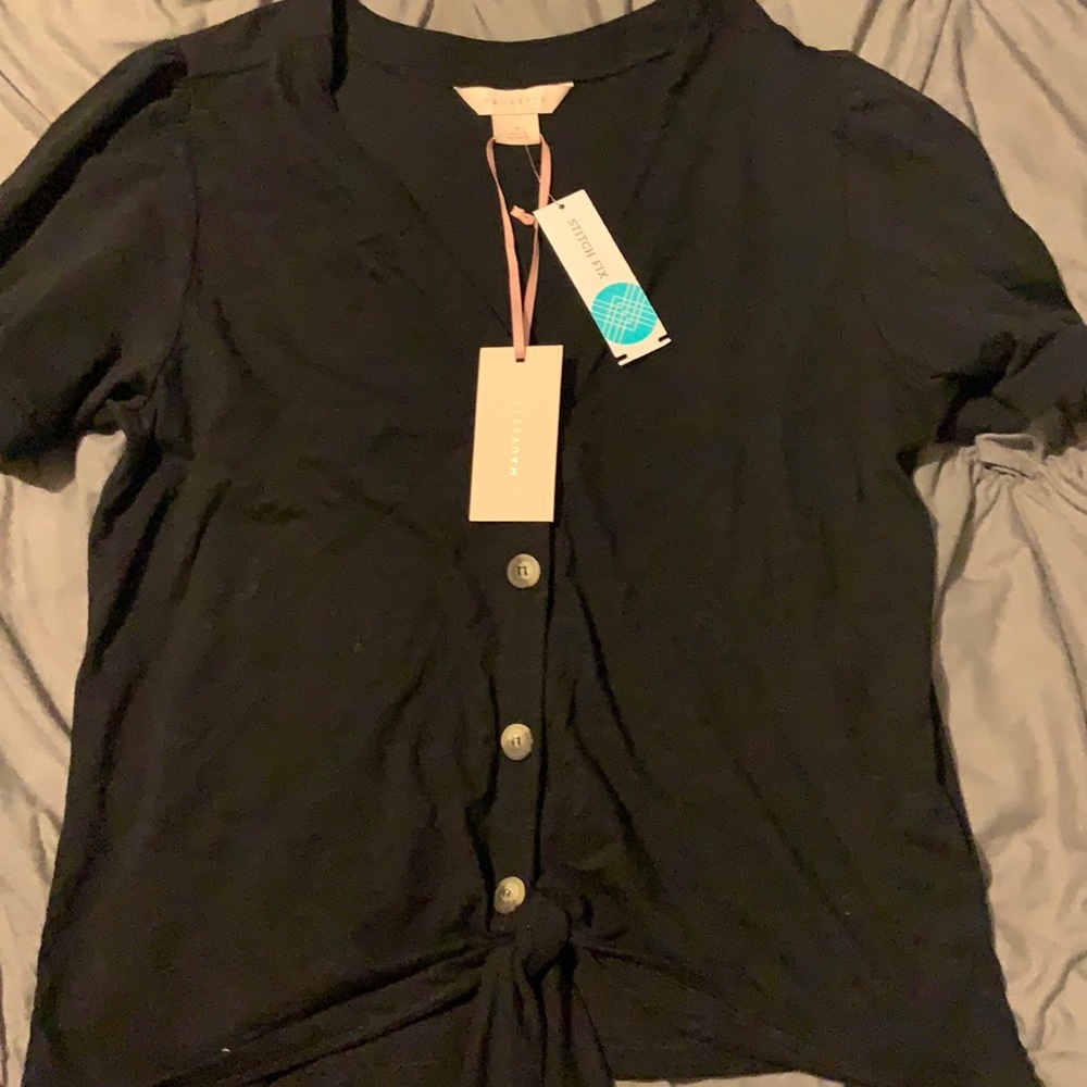 Mauvette Medium Tied Blouse